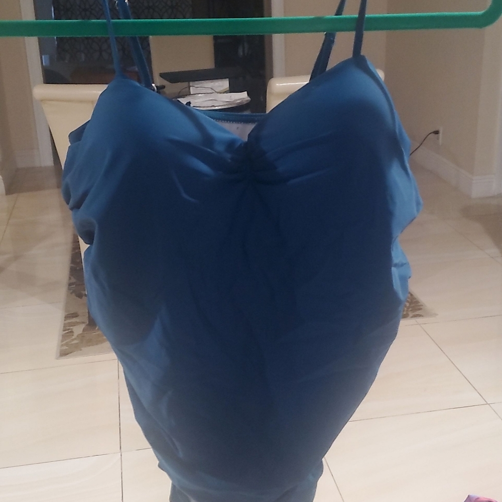 Cerulean Blue Balconette One Piece Swim